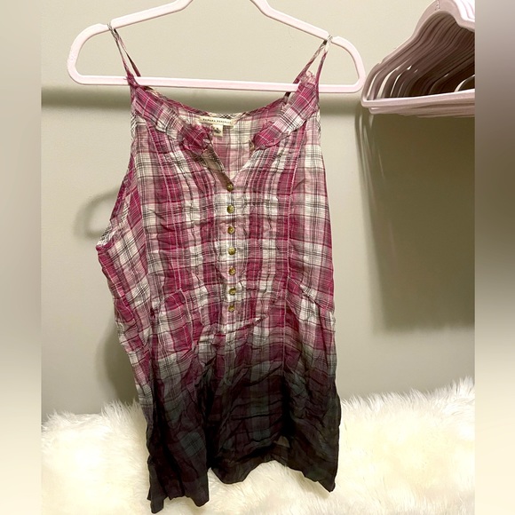 Banana Republic- XL - Pink Plaid with Gray Ombré - Picture 3 of 6